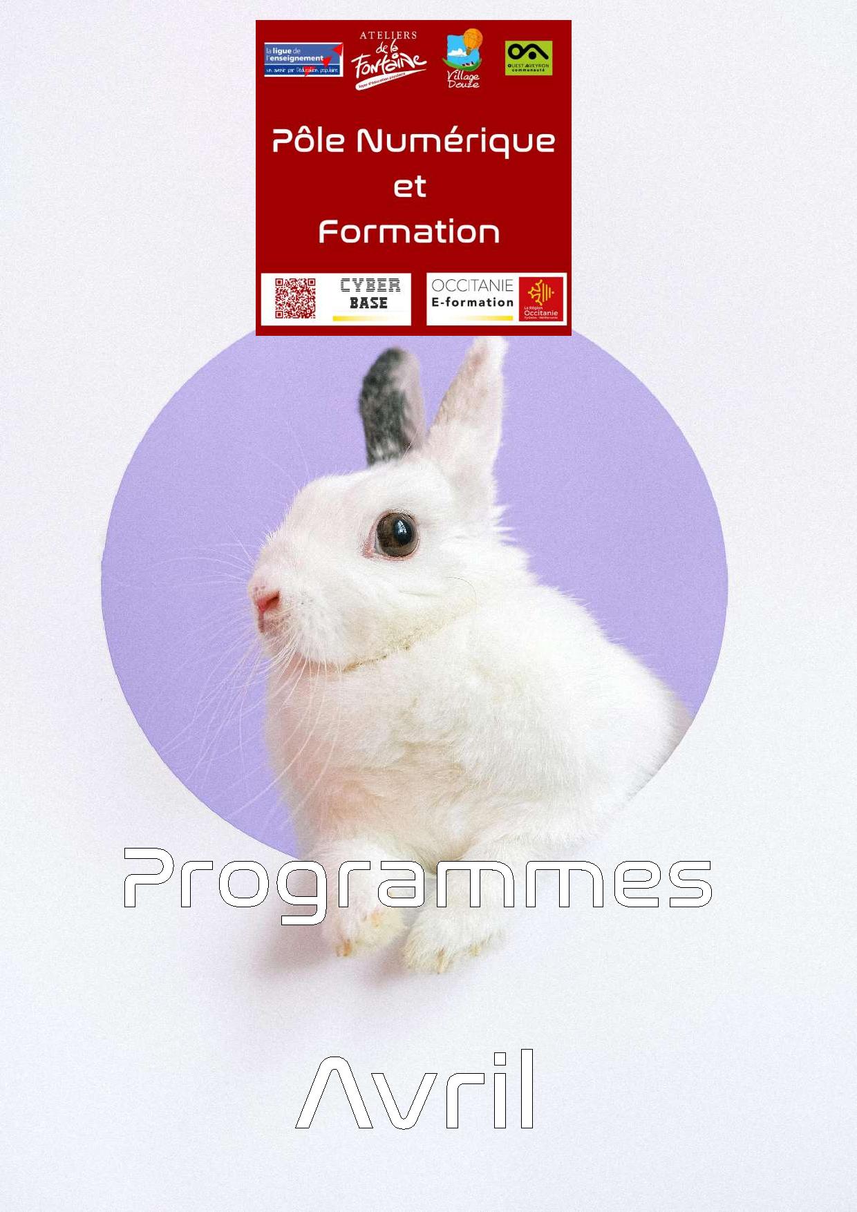 Cyber-Base programmes d'avril - Les ateliers de la fontaine